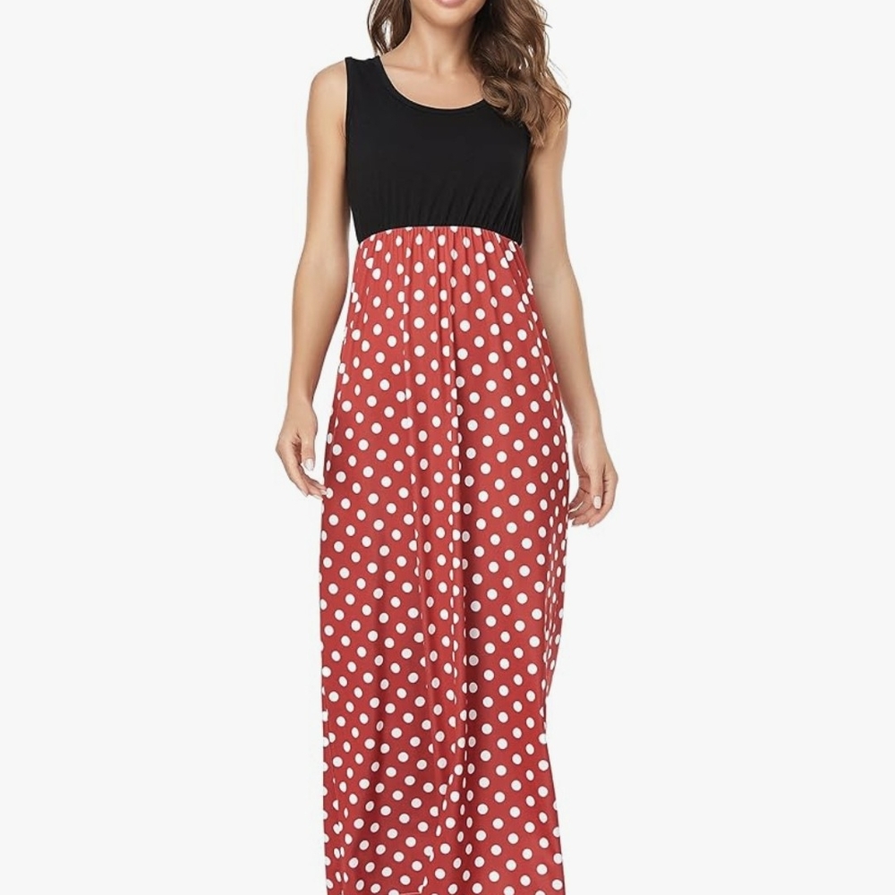 Disney Inspired - Polka Dot Maxi Dress - XXL- NEW